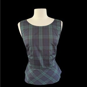Talbots Blackwatch Plaid Sleeveless Top size 12